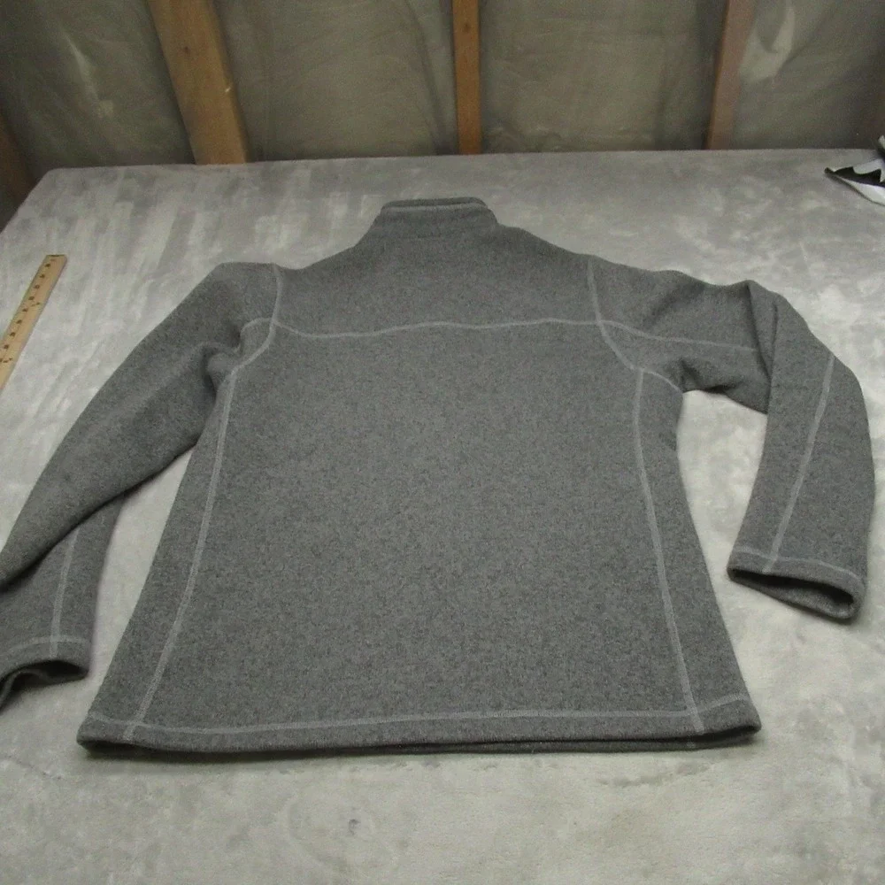 North Face Sweater Men Medium Gray Gordon Lyons Pullover Fleece Knit Heavyweight